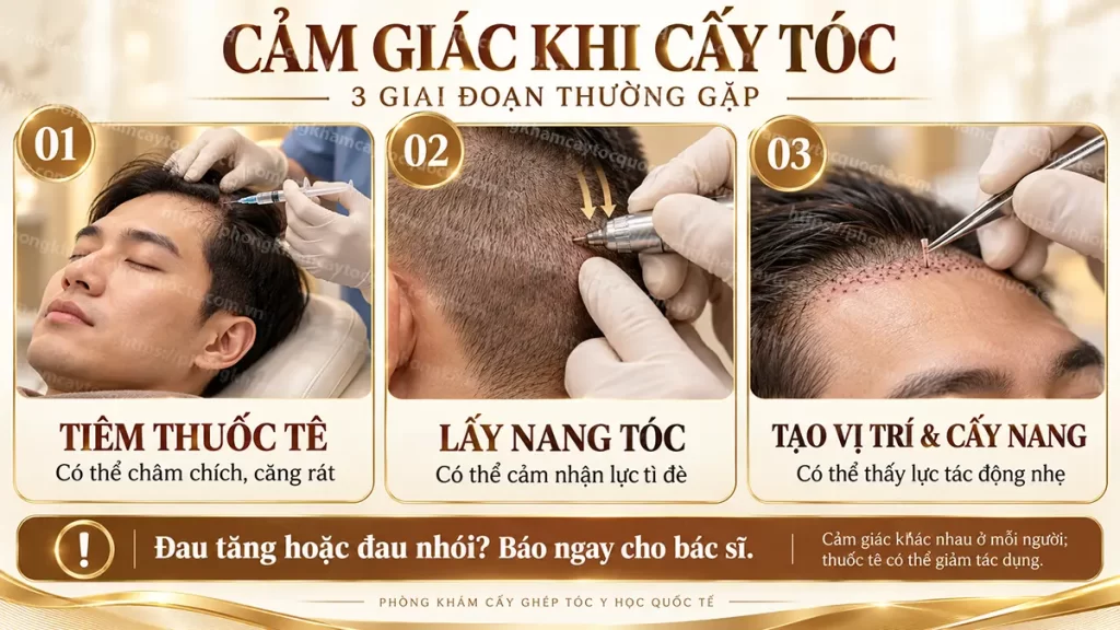 Cảm giác cấy tóc trước và sau khi cấy tóc