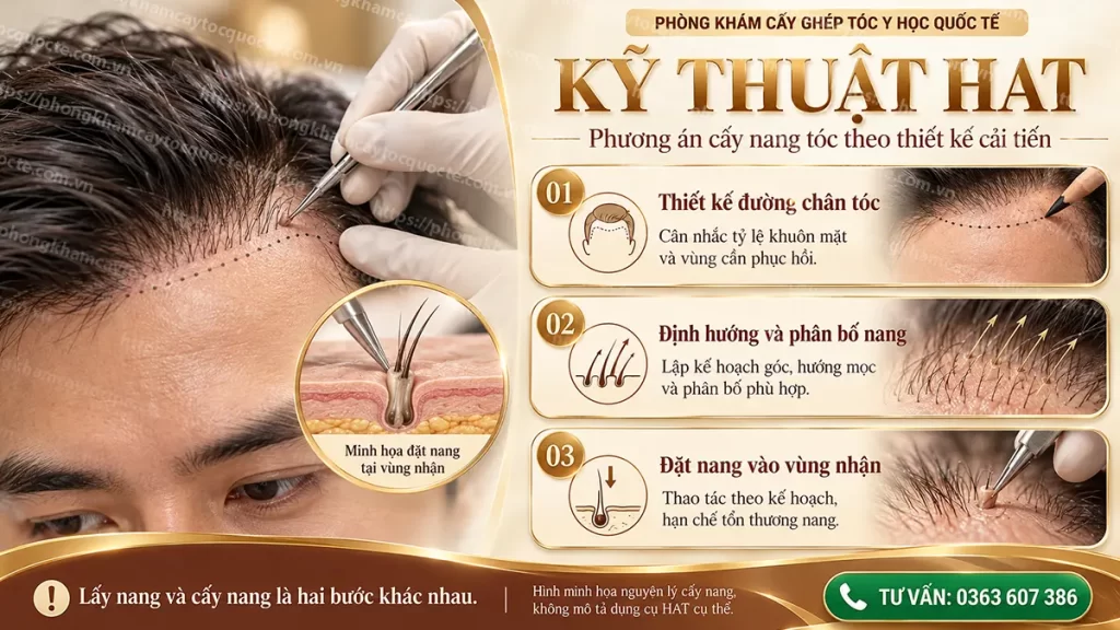 Ảnh minh hoạ kỹ thuật cấy tóc tự thân HAT