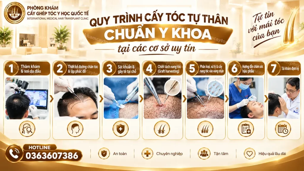 Quy trình cấy tóc chuẩn y khoa