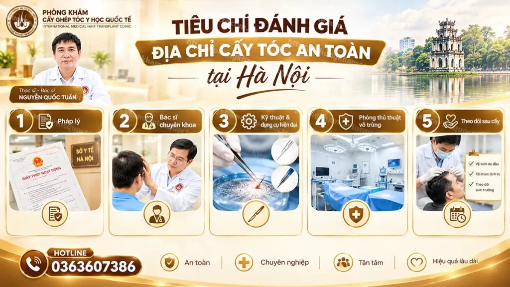 Tiêu chí lựa chọn địa chỉ cấy tóc an toàn tại Hà Nội